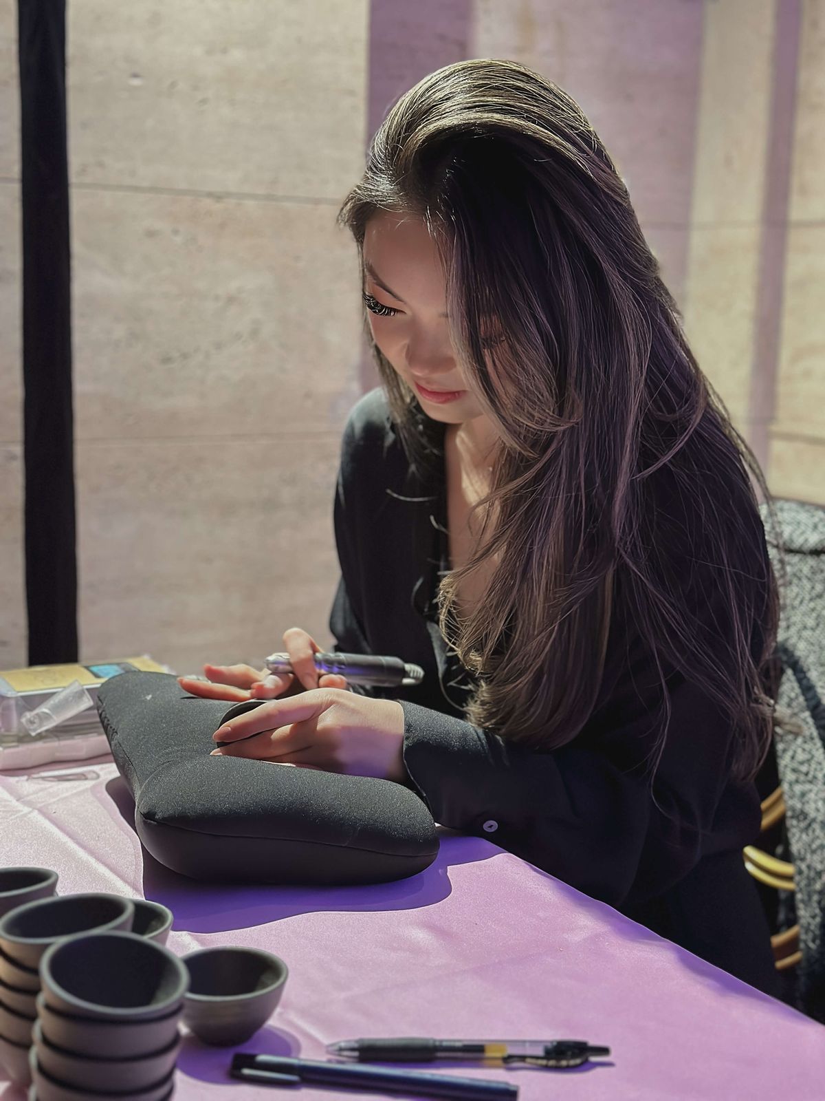 On-site engraving at the Asian Art Museum in San Francisco